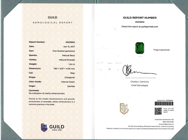 祖母绿裸石1.61克拉