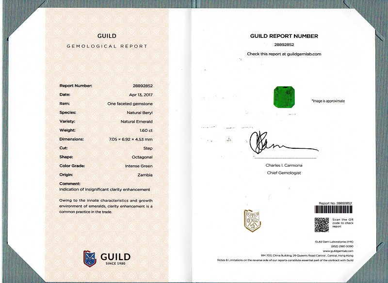 祖母绿裸石1.6克拉