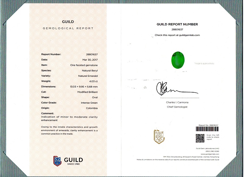 祖母绿裸石4.03克拉