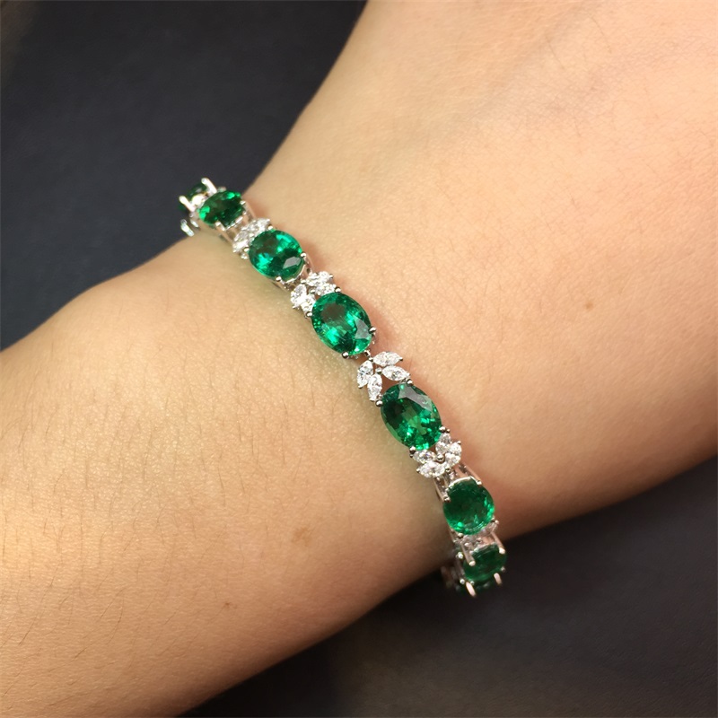 白18K金祖母手链6.677ct/9p 轻奢款