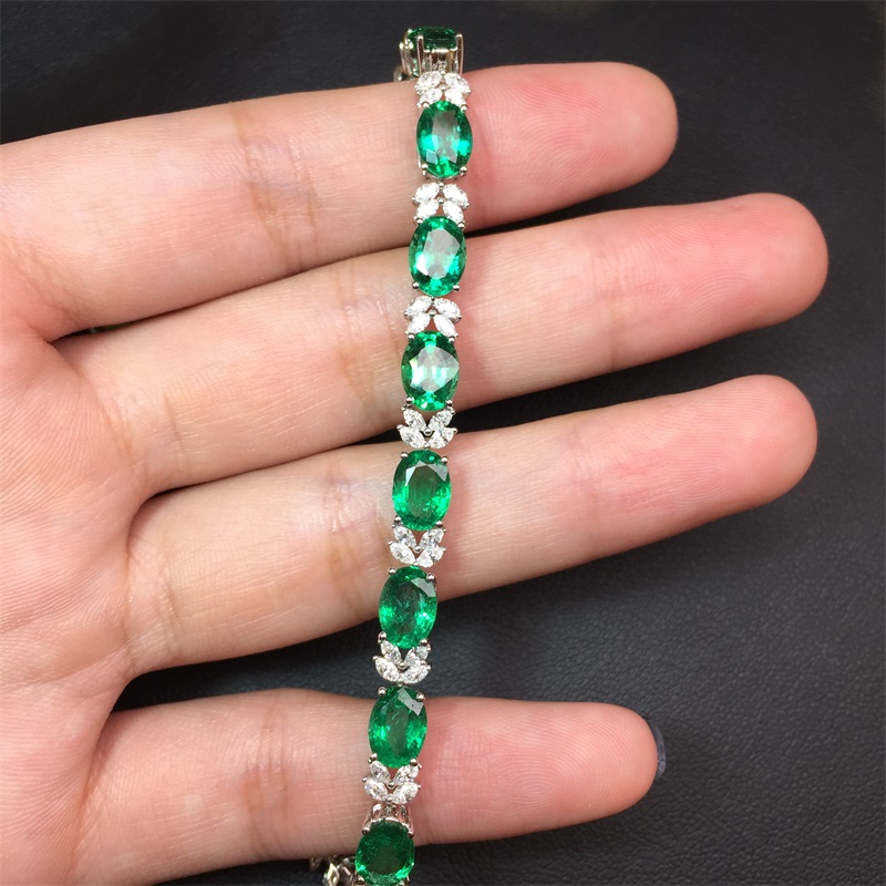 白18K金祖母手链6.677ct/9p 轻奢款