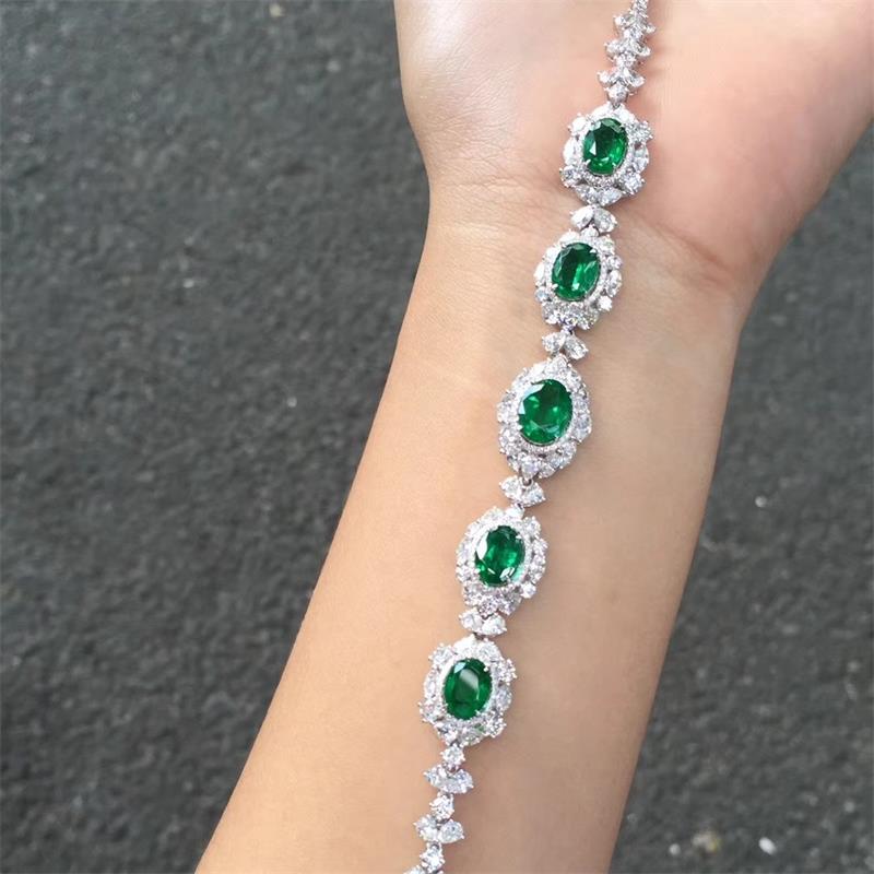 8.37克拉祖母绿宝石手链 奢华高级订制