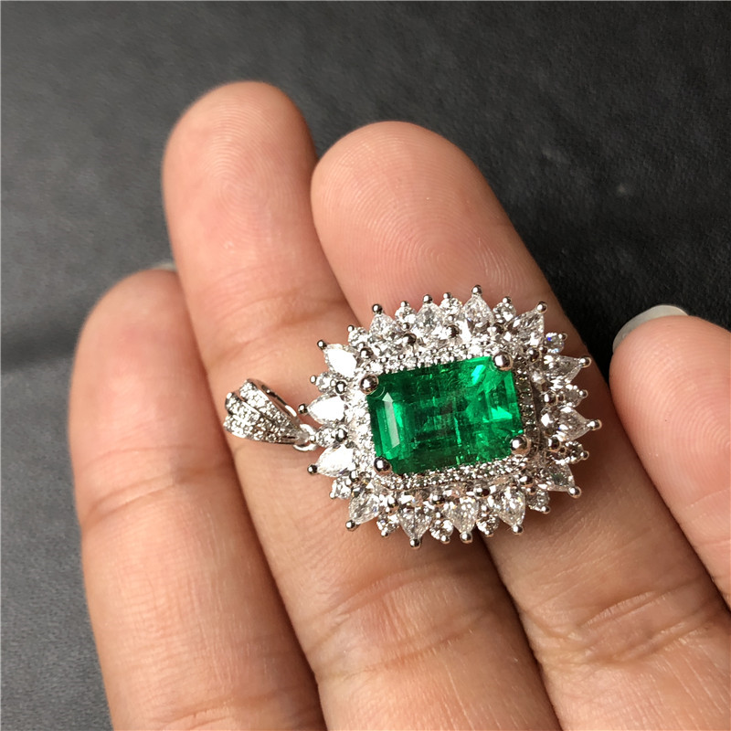 白18K金祖母绿戒指2.1900ct