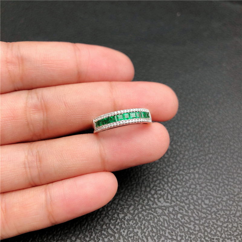 白18K金祖母绿戒指0.6020ct