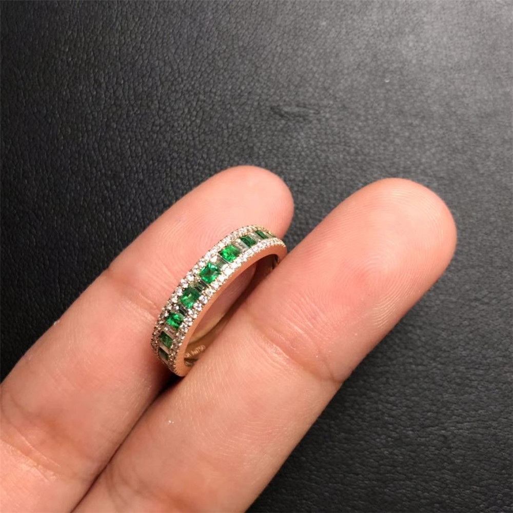 黄18K金祖母绿戒指0.32ct