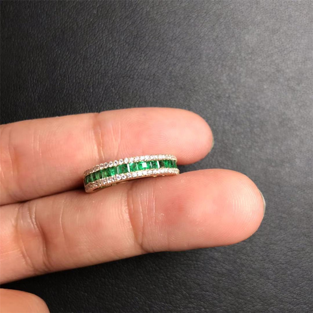 黄18K金祖母绿戒指0.57ct