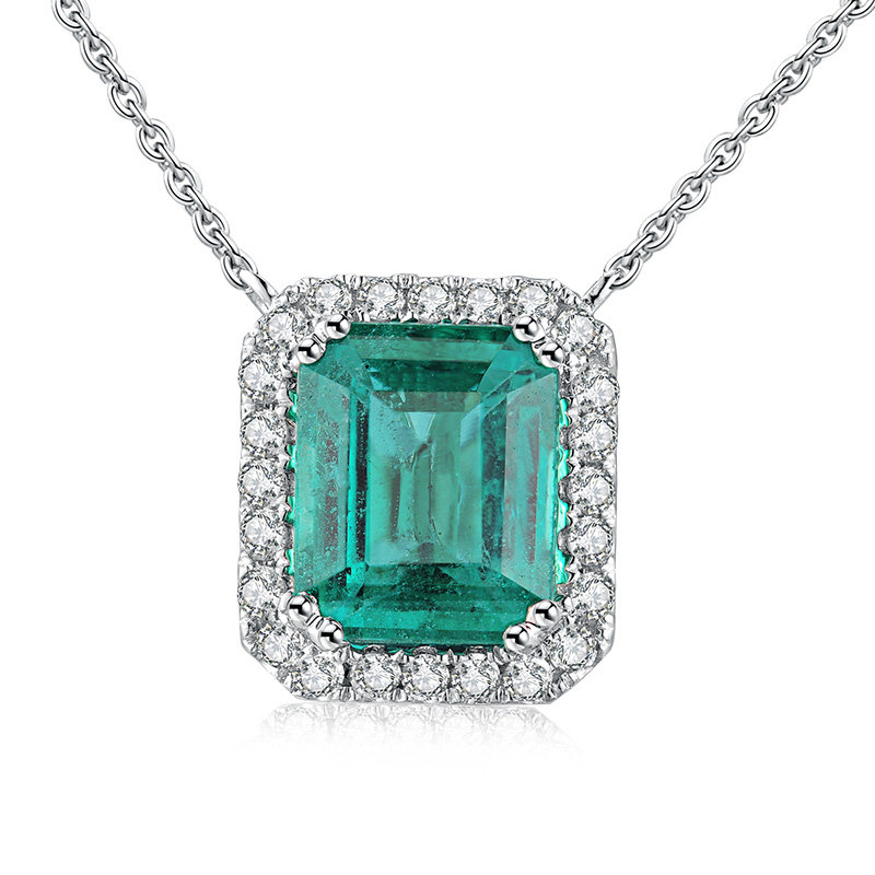 白18K祖母绿链坠2.732ct
