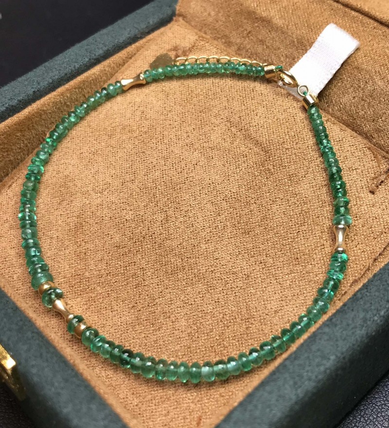赞比亚祖母绿珠串手链7.931ct